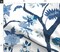 Peony Branch Blues Chinoiserie Peonies Floral Blue Garden Chinese Inspired Asian Botanical Custom Printed Fabric by Spoonflower Various Fabrics by the Yard or Fat Quarter